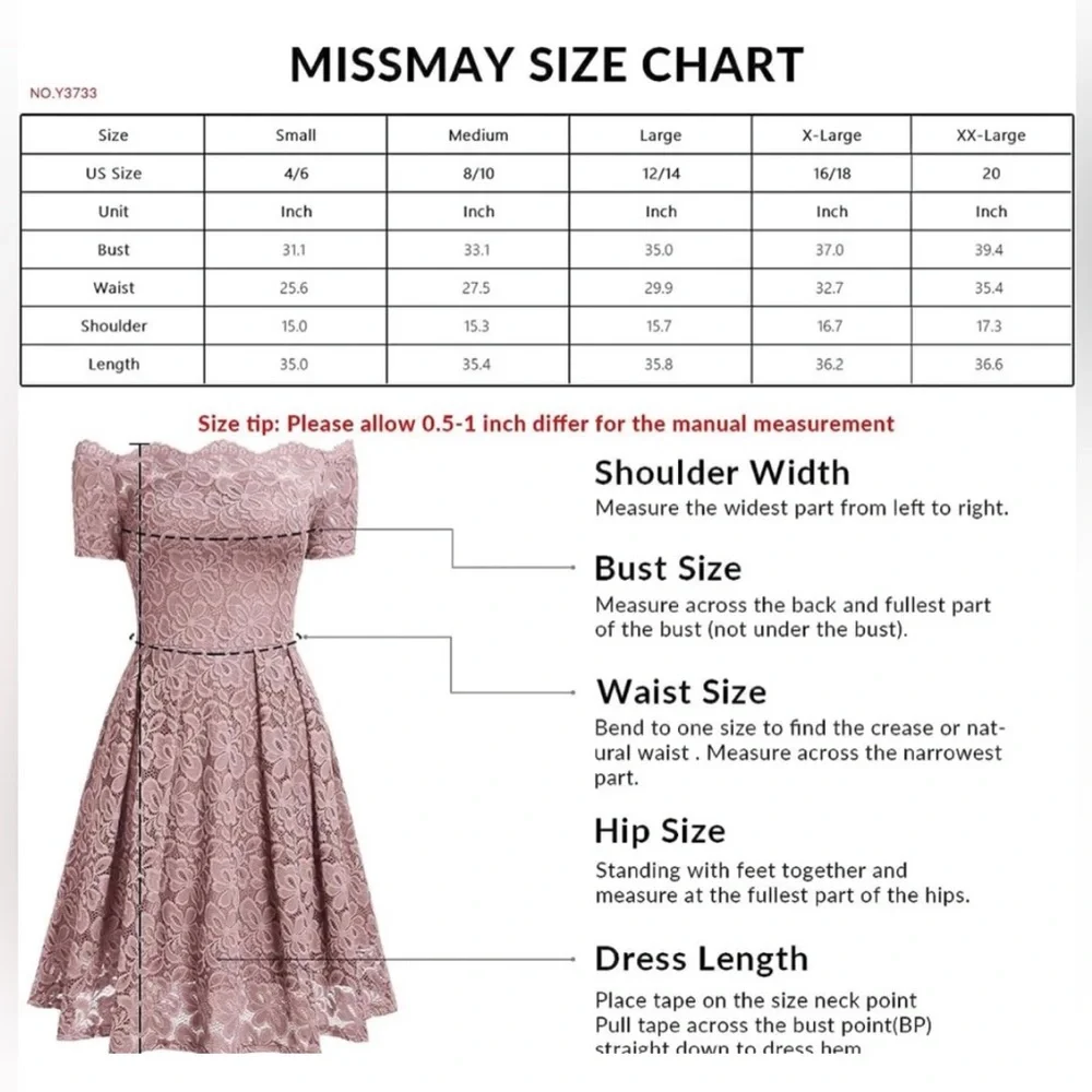 #011 MISSMAY Women's Vintage Floral Lace Short Sleeve Boat Neck Cocktail. - Picture 6 of 9